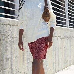 Brandy Melville John Galt White Cable Knit Brianna Sweater